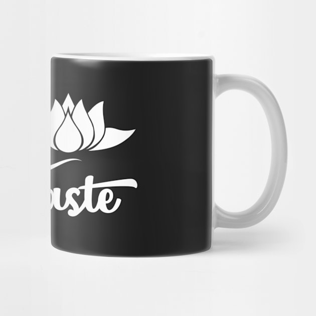 White text Namaste by TheBlackCatprints